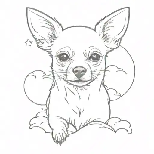 chihuahua sky full tattoo design idea