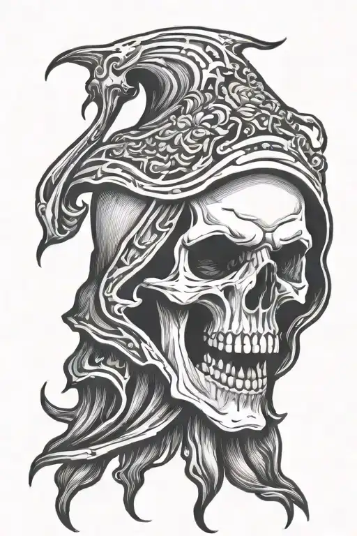 reaper of death tattoo design idea