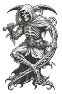 reaper of death tattoo design idea