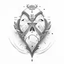 Mommoth in a primitive style, proto-germanic style tattoo design idea