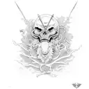 Mommoth in a primitive style, proto-germanic style tattoo design idea