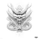 Mommoth in a primitive style, proto-germanic style tattoo design idea