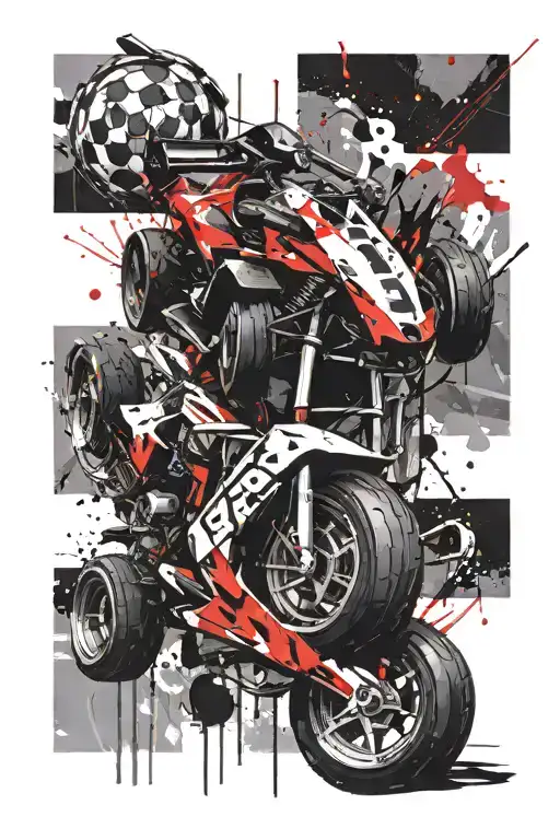 f1 and golf tattoo design idea