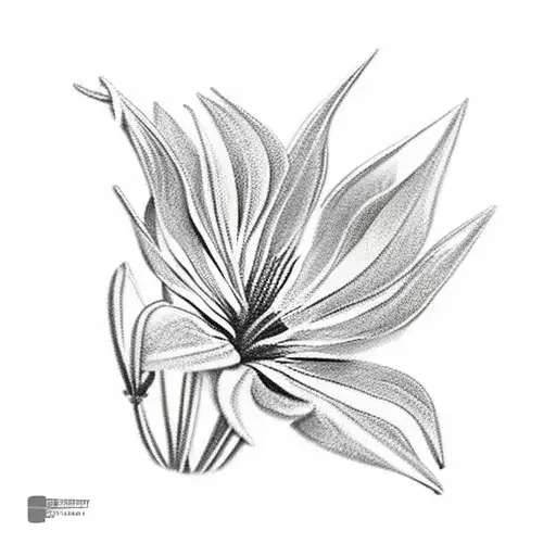 Strelitzia tattoo design idea