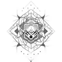 stuttering and nature tattoo design idea