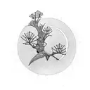 stuttering and nature tattoo design idea