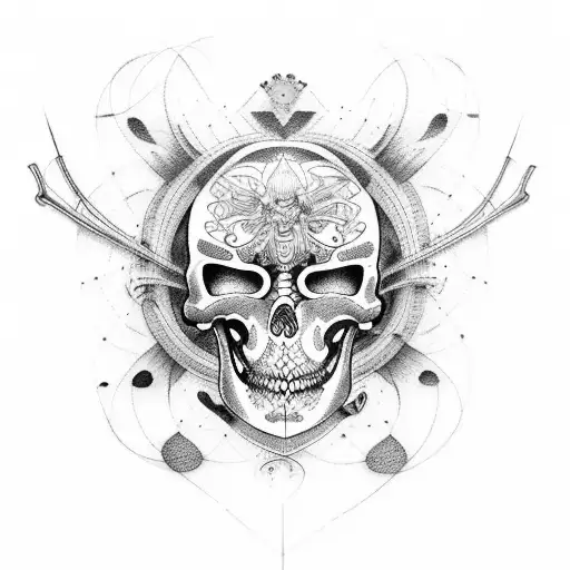 MEMENTO MORI, MEMENTO VIVIRE WITH CARDIAC PULSE tattoo design idea