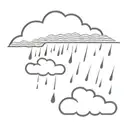 fine line rain cloud with rain cloud tattoo design idea
