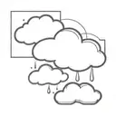 fine line rain cloud with rain cloud tattoo design idea