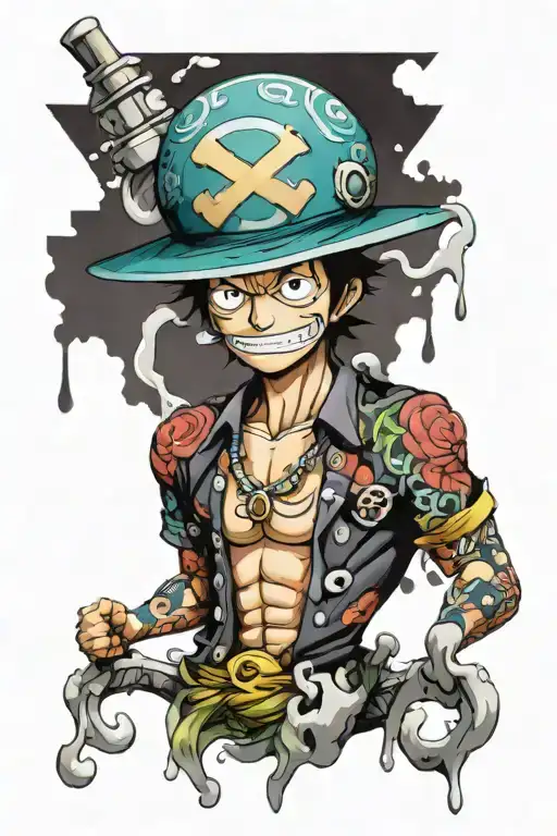 One piece anime tattoo design idea
