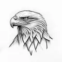 bald eagle with a cobra tattoo design idea