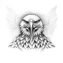 eagle with a snake in its mouth wraped around it tattoo design idea