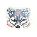steampunk racoon tattoo design idea