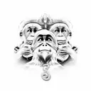 Three wise monkeys under each other tattoo design idea