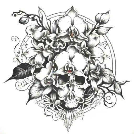 holding hands tattoo with orchids, hibuscus flowers and below to include coordinates of an address on the map   tattoo design idea