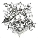 holding hands tattoo with orchids, hibuscus flowers and below to include coordinates of an address on the map   tattoo design idea