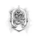 acta non verba tattoo design idea