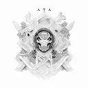 acta non verba tattoo design idea