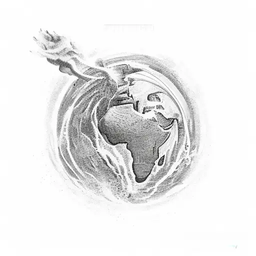 suits destroy world tattoo design idea