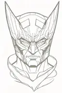 wolverine samurai mask tattoo design idea