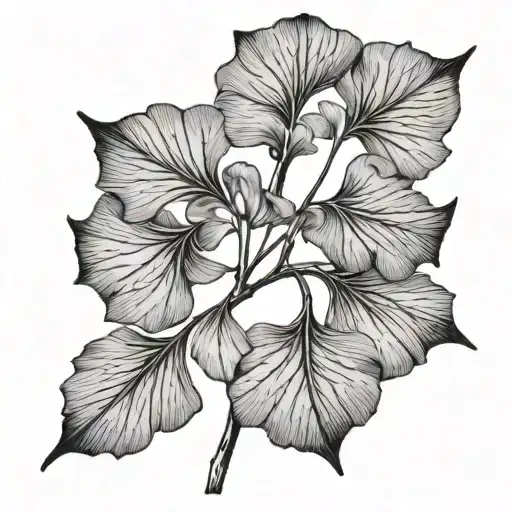 ginkgo leaves tattoo design idea
