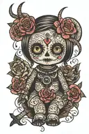 voodoo doll tattoo design idea