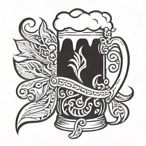 beer mug tattoo design idea