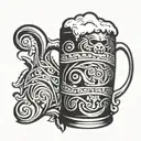 beer mug tattoo design idea