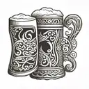 beer mug tattoo design idea