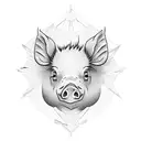 flying pig tattoo design idea