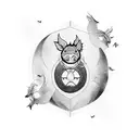 flying pig tattoo design idea