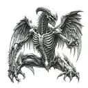 angel battling XENOMOrph tattoo design idea