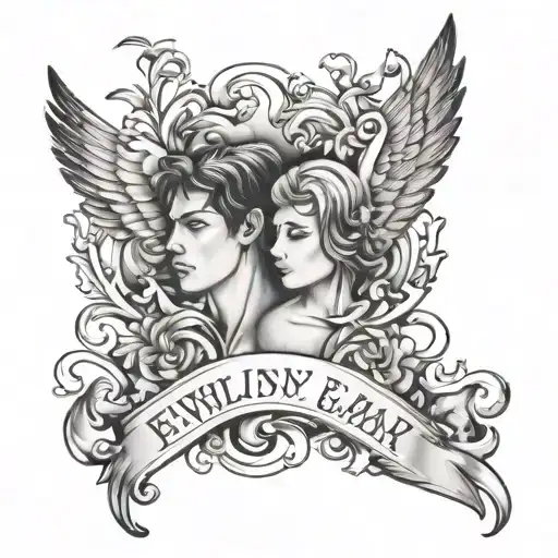 Design a tattoo of your children's names; Evelyn Ezra and Jacob tattoo design idea