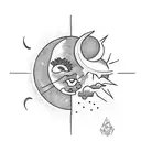 Sun and Moon tattoo design idea