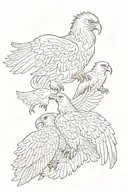 German Eagle and American Eagle tattoo design idea