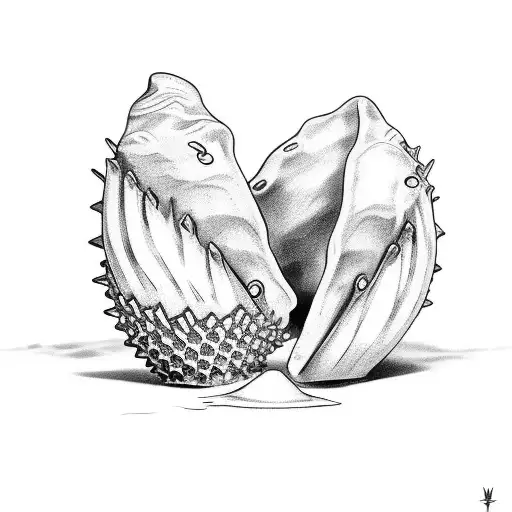 spike conch shell  tattoo design idea