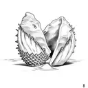 spike conch shell  tattoo design idea