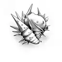 spike conch shell  tattoo design idea