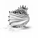 spike conch shell  tattoo design idea