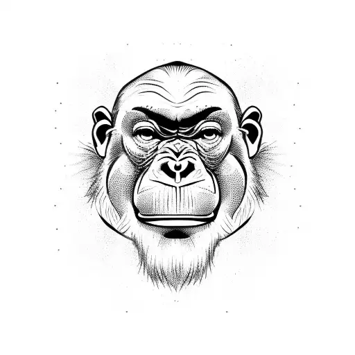 war chimpanzee tattoo design idea
