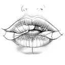 lips tattoo design idea