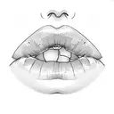 lips tattoo design idea