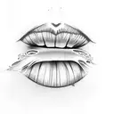 lips tattoo design idea