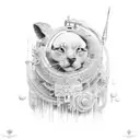 Brutal iced train tattoo design idea