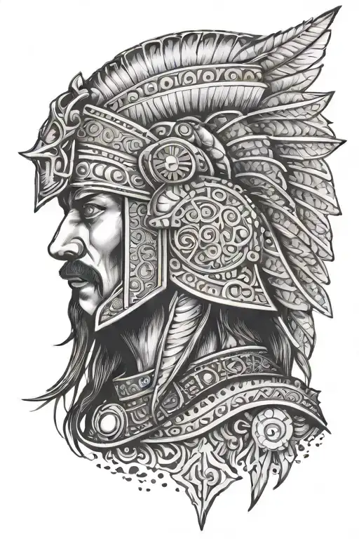 warrior turkish myth  tattoo design idea