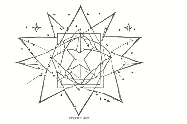 nothern star ursa major elements tattoo design idea