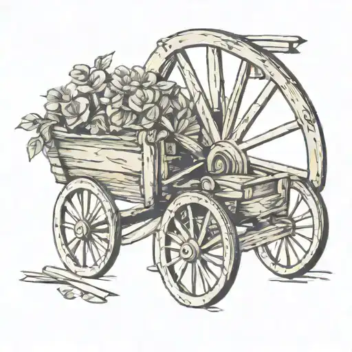 Wagon Wheel tattoo design idea