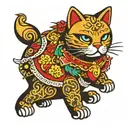 Maneki-neko tattoo design idea