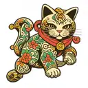 Maneki-neko tattoo design idea