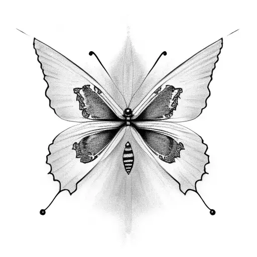 Butterfly with 888 tattoo design idea
